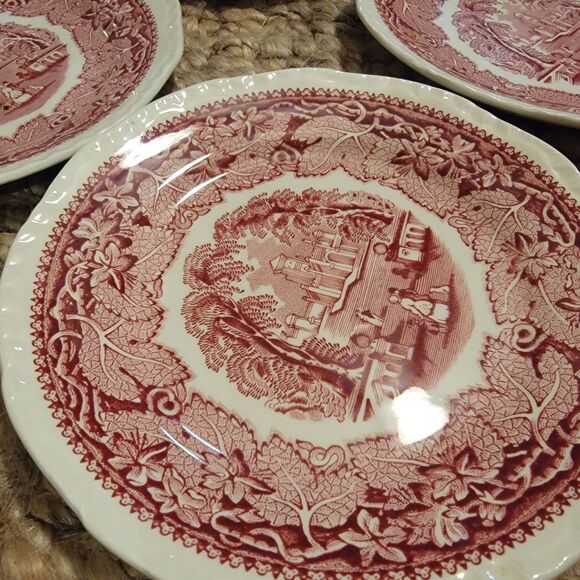 Vintage Mason's Patent IronStone England Vista Pink 7" Plate -Excellent cond. - Picture 4 of 16